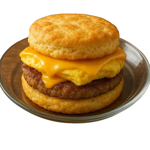 Waffle House Sausage, Egg & Cheese Biscuit