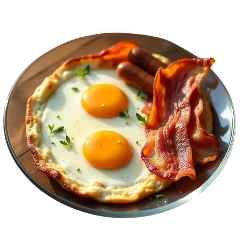 Two-Egg Breakfast with Side Meat